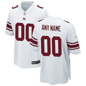 mens nike white new york giants custom game jersey